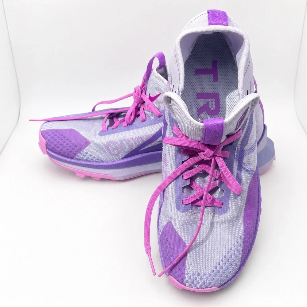 Nike React Pegasus Trail 4 GORE-TEX Running Shoes Purple Waterproof Womens 8.5